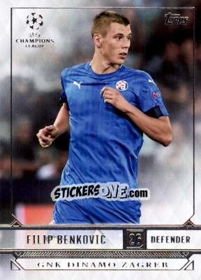 Sticker Filip Benkovic - UEFA Champions League Showcase 2016-2017 n. 93 - Topps