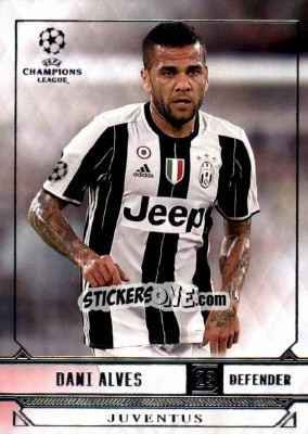 Sticker Dani Alves - UEFA Champions League Showcase 2016-2017 n. 105 - Topps