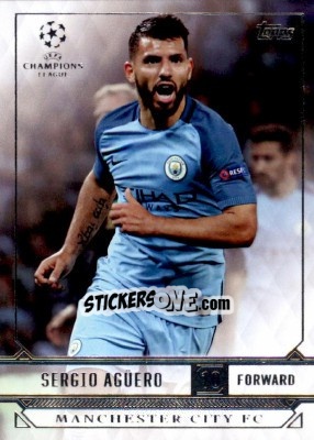 Sticker Sergio Aguero - UEFA Champions League Showcase 2016-2017 n. 126 - Topps
