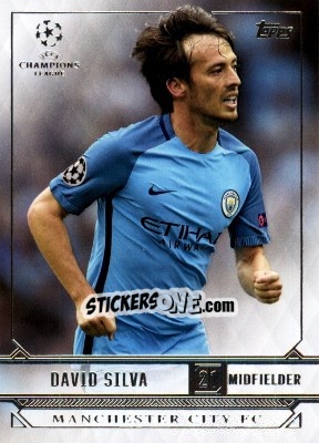 Sticker David Silva - UEFA Champions League Showcase 2016-2017 n. 130 - Topps