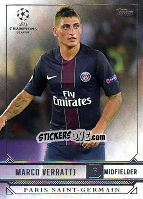 Sticker Marco Verratti - UEFA Champions League Showcase 2016-2017 n. 143 - Topps