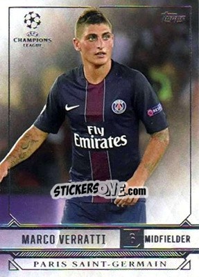 Sticker Marco Verratti - UEFA Champions League Showcase 2016-2017 - Topps