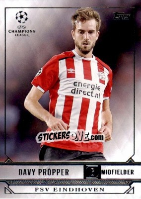 Sticker Davy Propper - UEFA Champions League Showcase 2016-2017 n. 153 - Topps