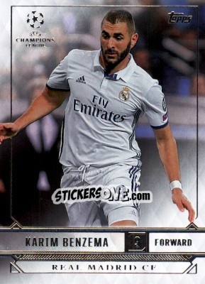 Sticker Karim Benzema - UEFA Champions League Showcase 2016-2017 n. 160 - Topps