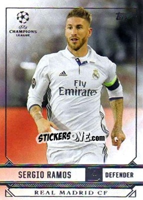 Sticker Sergio Ramos - UEFA Champions League Showcase 2016-2017 n. 162 - Topps