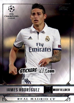 Sticker James Rodriguez - UEFA Champions League Showcase 2016-2017 n. 163 - Topps