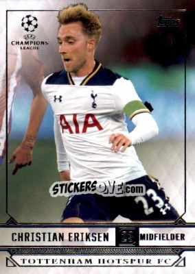 Sticker Christian Eriksen - UEFA Champions League Showcase 2016-2017 n. 190 - Topps