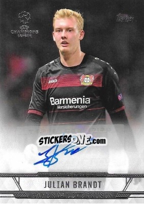 Sticker Julian Brandt - UEFA Champions League Showcase 2016-2017 n. CLA-JB - Topps