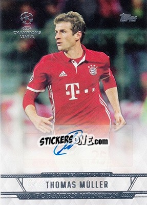 Sticker Thomas Muller - UEFA Champions League Showcase 2016-2017 - Topps