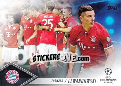 Sticker Robert Lewandowski - UEFA Champions League Showcase 2016-2017 - Topps