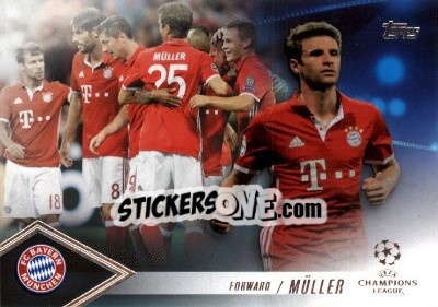 Sticker Thomas Muller - UEFA Champions League Showcase 2016-2017 - Topps