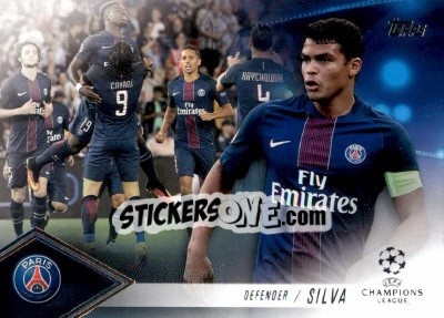 Sticker Thiago Silva - UEFA Champions League Showcase 2016-2017 n. CP-TS - Topps