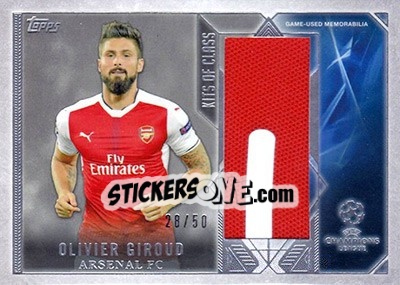 Sticker Olivier Giroud - UEFA Champions League Showcase 2016-2017 n. KC-OG - Topps