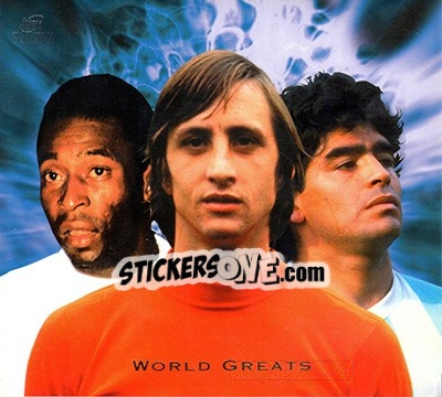 Sticker Pele / Johan Cruyff / Diego Maradona - World Stars 2002 - Futera