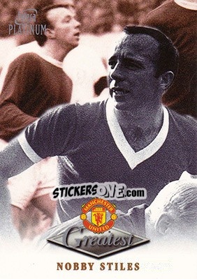 Figurina Nobby Stiles - Manchester United Greatest Platinum 1999 - Futera