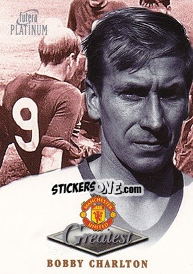 Figurina Bobby Charlton - Manchester United Greatest Platinum 1999 - Futera