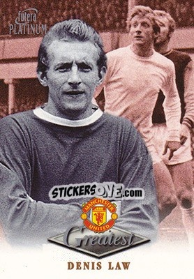 Sticker Denis Law - Manchester United Greatest Platinum 1999 - Futera