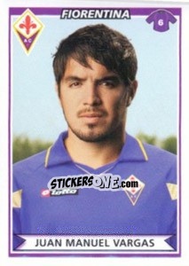 Sticker Juan Manuel Vargas - Calciatori 2010-2011 n. 186 - Panini