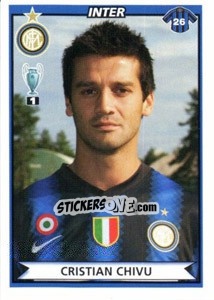 Sticker Cristian Chivu - Calciatori 2010-2011 n. 227 - Panini