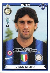 Figurina Diego Milito - Calciatori 2010-2011 - Panini