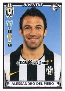 Sticker Alessandro Del Piero - Calciatori 2010-2011 n. 261 - Panini