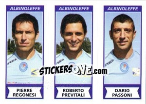 Sticker Pierre Regonesi / Roberto Previtali / Dario Passoni - Calciatori 2010-2011 n. 486 - Panini