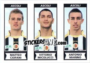 Sticker Matteo Ciofani / Vittorio Micolucci / Antonio Marino - Calciatori 2010-2011 n. 491 - Panini