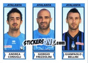 Sticker Andrea Consigli / Giorgio Frezzolini / Gianpaolo Bellini - Calciatori 2010-2011 n. 498 - Panini