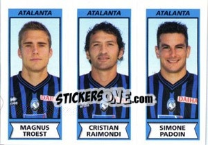 Sticker Magnus Troest / Cristian Raimondi / Simone Padoin - Calciatori 2010-2011 n. 500 - Panini