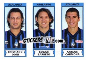 Sticker Cristiano Doni / Edgar Barreto / Carlos Carmona - Calciatori 2010-2011 - Panini