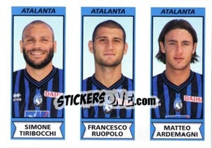 Sticker Simone Tiribocchi / Francesco Ruopolo / Matteo Ardemagni - Calciatori 2010-2011 n. 503 - Panini