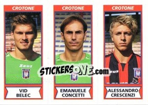 Sticker Vid Belec / Emanuele Concetti / Alessandro Crescenzi - Calciatori 2010-2011 - Panini