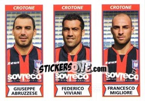 Sticker Giuseppe Abruzzese / Federico Viviani / Francesco Migliore - Calciatori 2010-2011 n. 514 - Panini