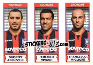 Figurina Giuseppe Abruzzese / Federico Viviani / Francesco Migliore - Calciatori 2010-2011 - Panini