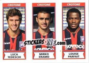 Sticker Luca Tedeschi / Mirko Eramo / Louise Parfait - Calciatori 2010-2011 n. 515 - Panini