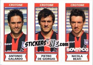 Sticker Antonio Galardo / Pietro De Giorgio / Nicola Beati - Calciatori 2010-2011 n. 516 - Panini