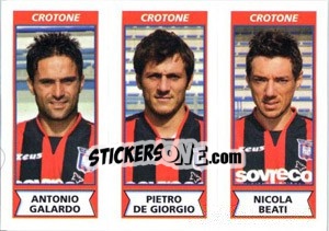 Sticker Antonio Galardo / Pietro De Giorgio / Nicola Beati - Calciatori 2010-2011 - Panini