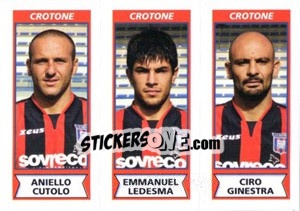 Sticker Aniello Cutolo / Emmanuel Ledesma / Ciro Ginestra - Calciatori 2010-2011 n. 518 - Panini