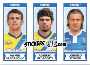 Sticker Jasmin Handanovic / Alberto Pelagotti / Lorenzo Stovini - Calciatori 2010-2011 n. 520 - Panini