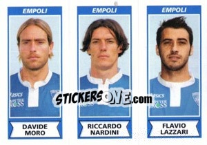 Sticker Davide Moro / Riccardo Nardini / Flavio Lazzari - Calciatori 2010-2011 - Panini