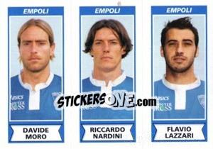 Sticker Davide Moro / Riccardo Nardini / Flavio Lazzari - Calciatori 2010-2011 n. 523 - Panini