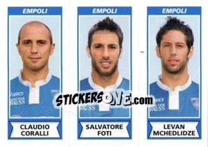 Sticker Claudio Coralli / Salvatore Foti / Levan Mchedlidze - Calciatori 2010-2011 n. 525 - Panini