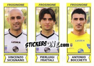 Sticker Vincenzo Sicignano / Pierluigi Frattali / Antonio Bocchetti - Calciatori 2010-2011 n. 528 - Panini