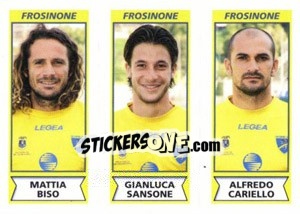 Sticker Mattia Biso / Gianluca Sansone / Alfredo Cariello - Calciatori 2010-2011 n. 531 - Panini