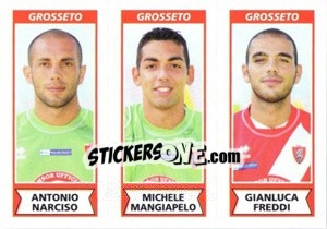 Sticker Antonio Narciso / Michele Mangiapelo / Gianluca Freddi - Calciatori 2010-2011 - Panini