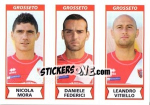 Sticker Nicola Mora / Daniele Federici / Leandro Vitiello - Calciatori 2010-2011 n. 537 - Panini