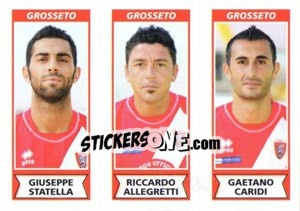 Sticker Giuseppe Statella / Riccardo Allegretti / Gaetano Caridi - Calciatori 2010-2011 n. 538 - Panini