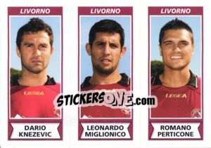 Sticker Dario Knezevic / Leonardo Miglionico / Romano Perticone - Calciatori 2010-2011 n. 544 - Panini