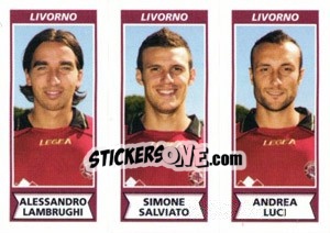 Sticker Alessandro Lambrughi / Simone Salviato / Andrea Luci - Calciatori 2010-2011 n. 545 - Panini