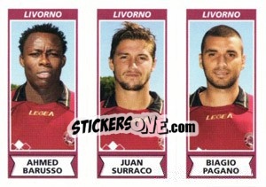Sticker Ahmed Barusso / Juan Surraco / Biagio Pagano - Calciatori 2010-2011 - Panini